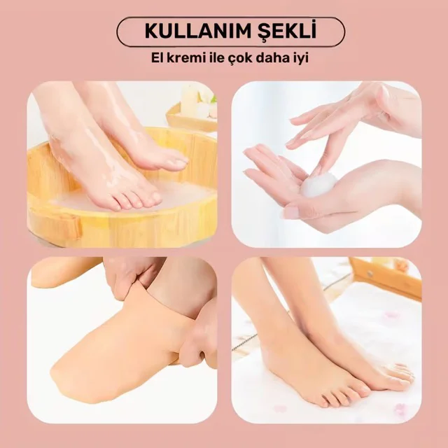 Ekstra Kalın  Jel Ayak Nemlendirici Çorap