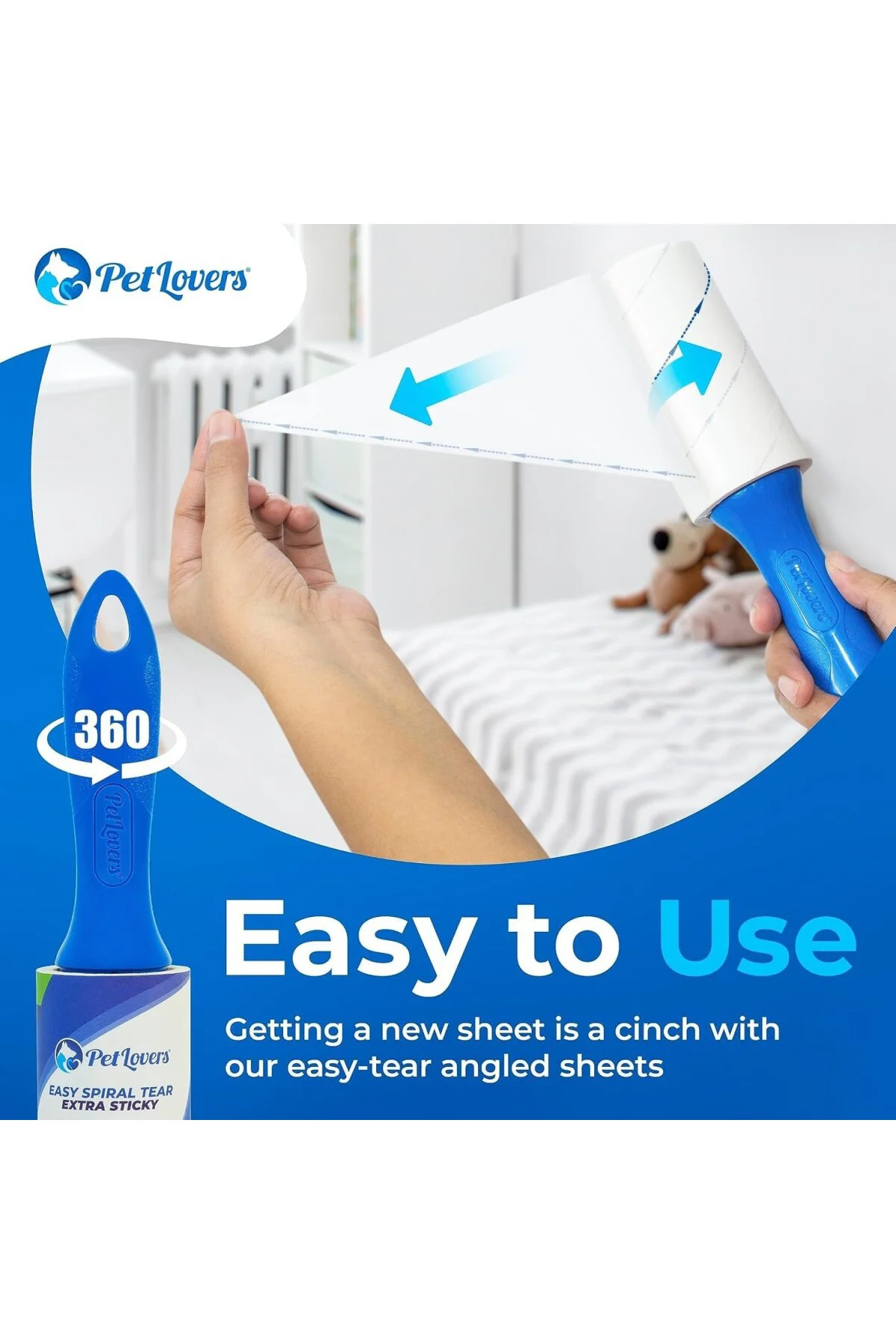 Ekstra Yapışkan Tüy Bırakma Merdanesi Mega Değer Seti 450 Yaprak 