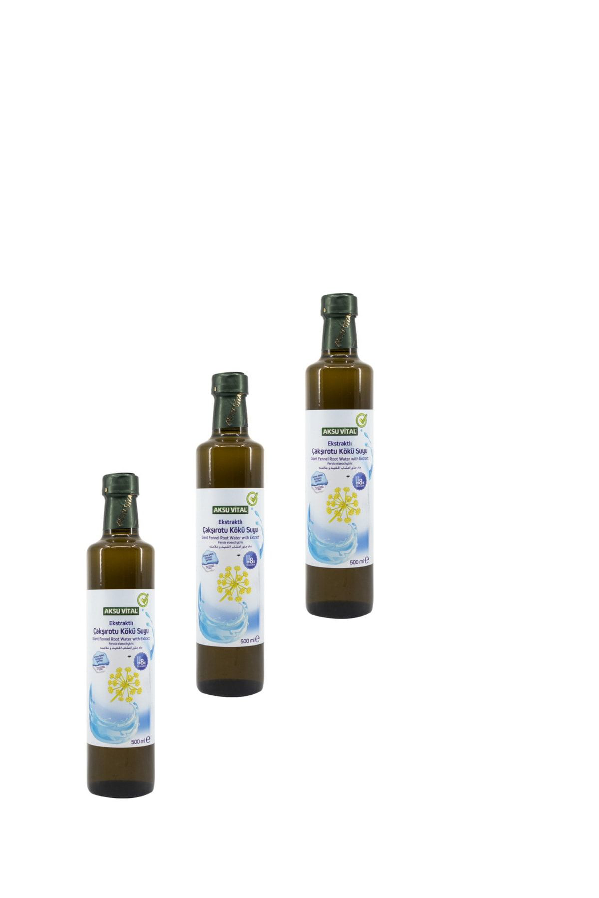Aksu Vital Ekstraktlı Çakşırotu Kökü Suyu Çakşır Otu 500 Ml X 3 Adet