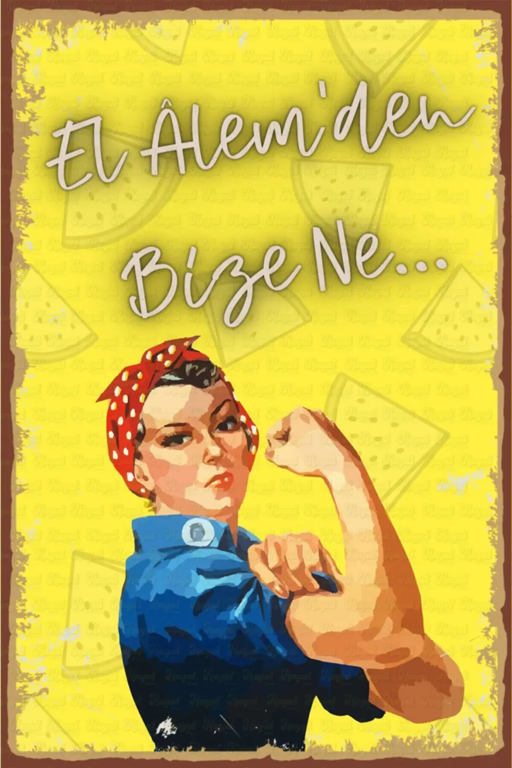 El Alem Retro Ahşap Poster 002