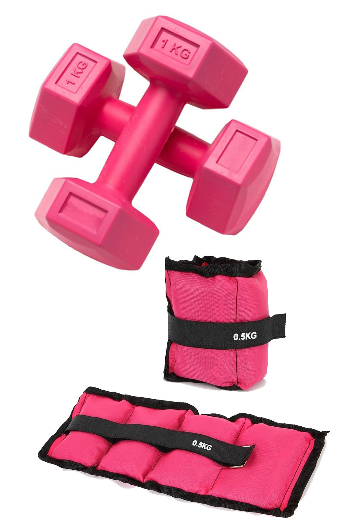 Jet El Ayak Ağırlığı & Dambıl Ağırlık Seti, 0.5Kgx2 Adet El Ayak Bile