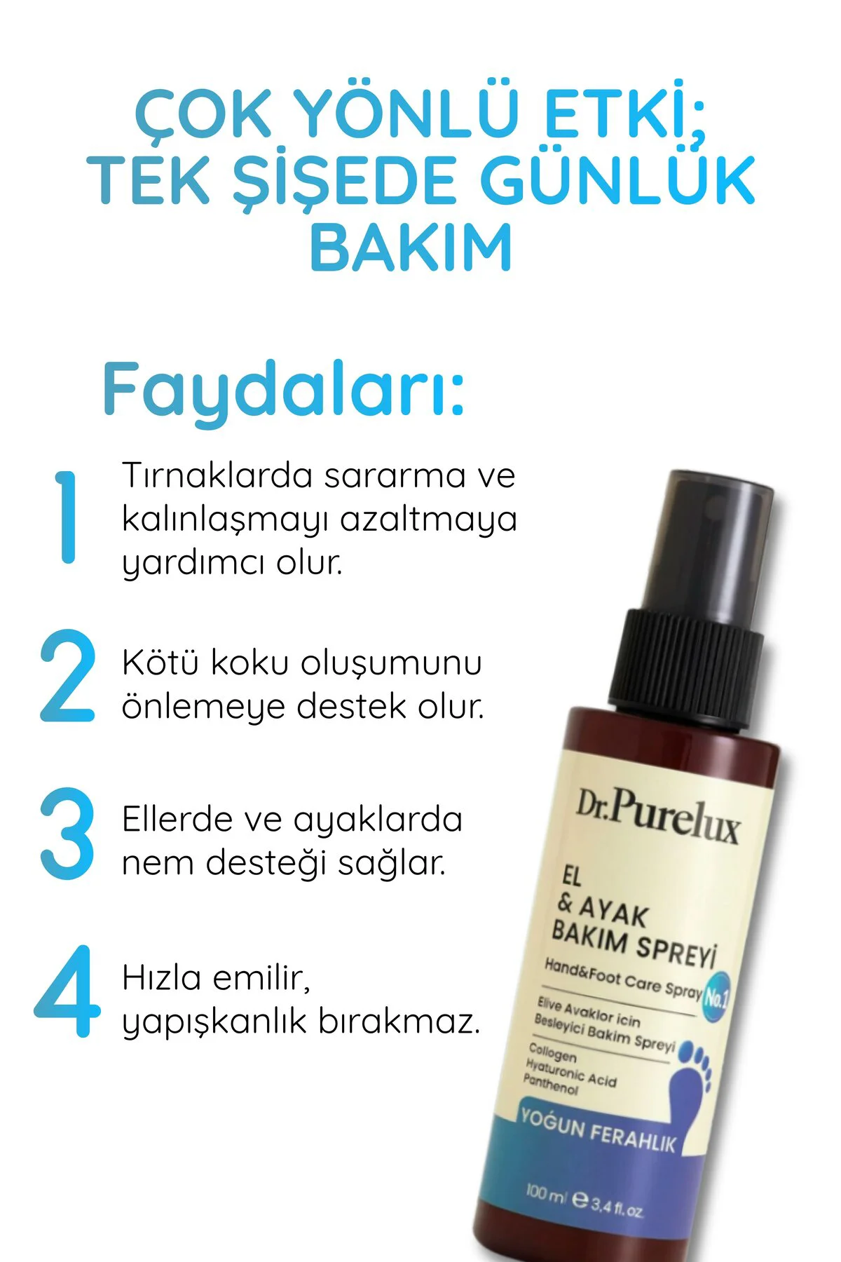 El & Ayak Bakım Spreyi – Mantar, , Koku Gidermeye Yardımcı Tırnak