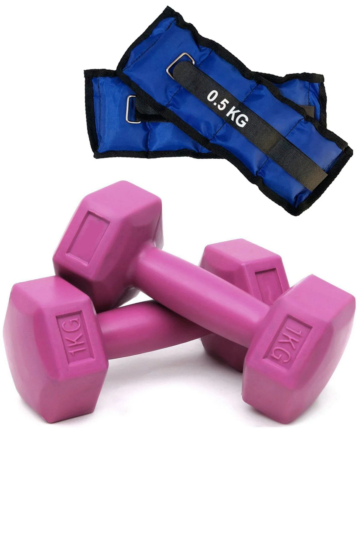 El Ayak Bilek Ağırlığı 0.5Kgx2Adet, Dumbell 1Kgx2Adet 2li Ağırlık