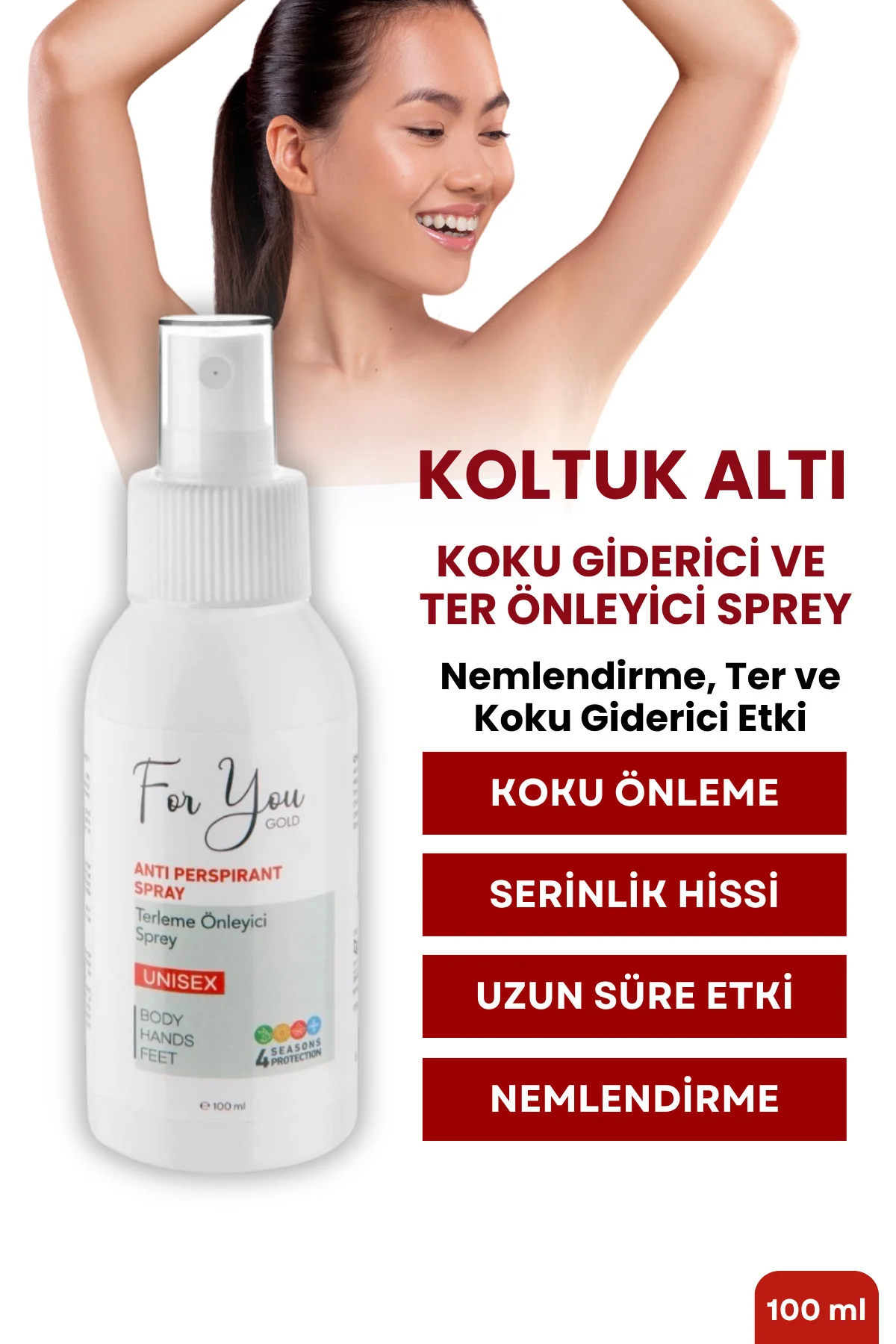 El Ayak Ve Koltuk Altı Terleme Önleyici Sprey-ter Spreyi 100 ml