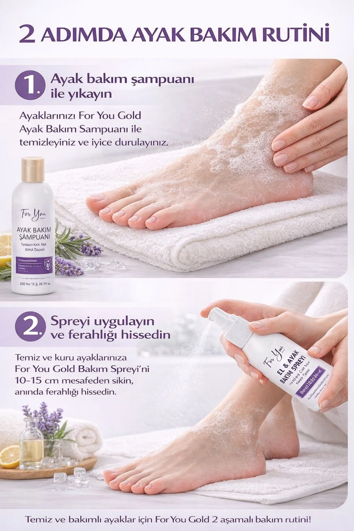 El - Ayak ve Tırnak Mantarı, Kötü Koku Karşıtı ve Mantar Bakım Sp