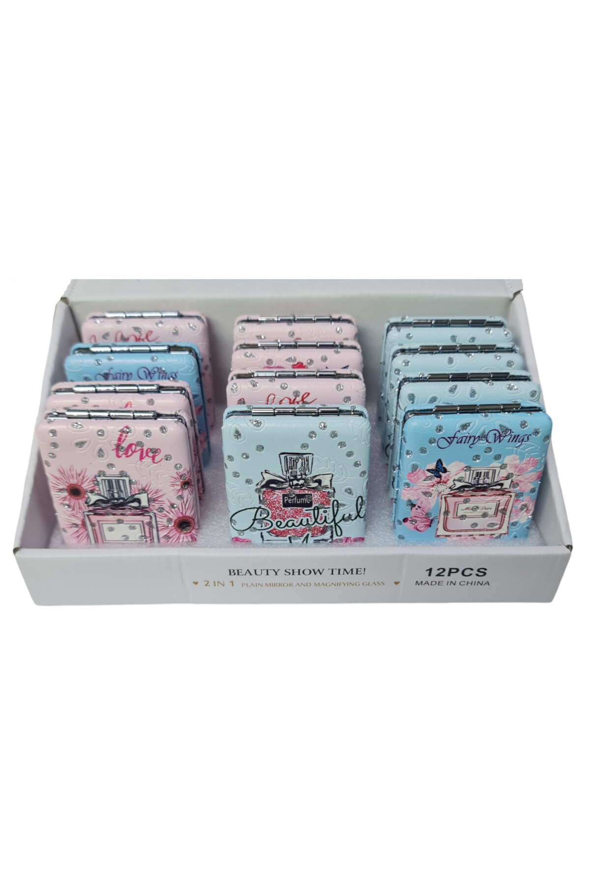 Gigi Panda El Aynası - "Beautiful Me" "Love" Vs. Yazılı Ve Taşlı Katlanır Ma