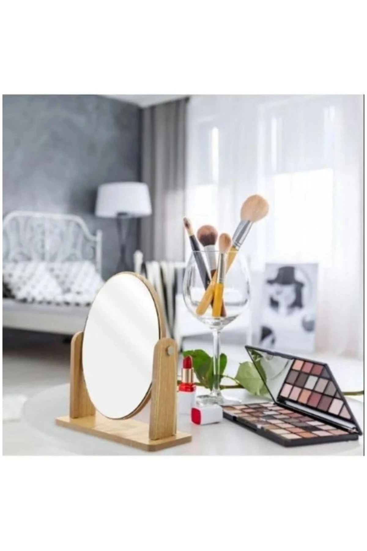 El Aynası Masa Aynası Makyaj Aynası Ayarlanabilir Yuvarlak Makeup