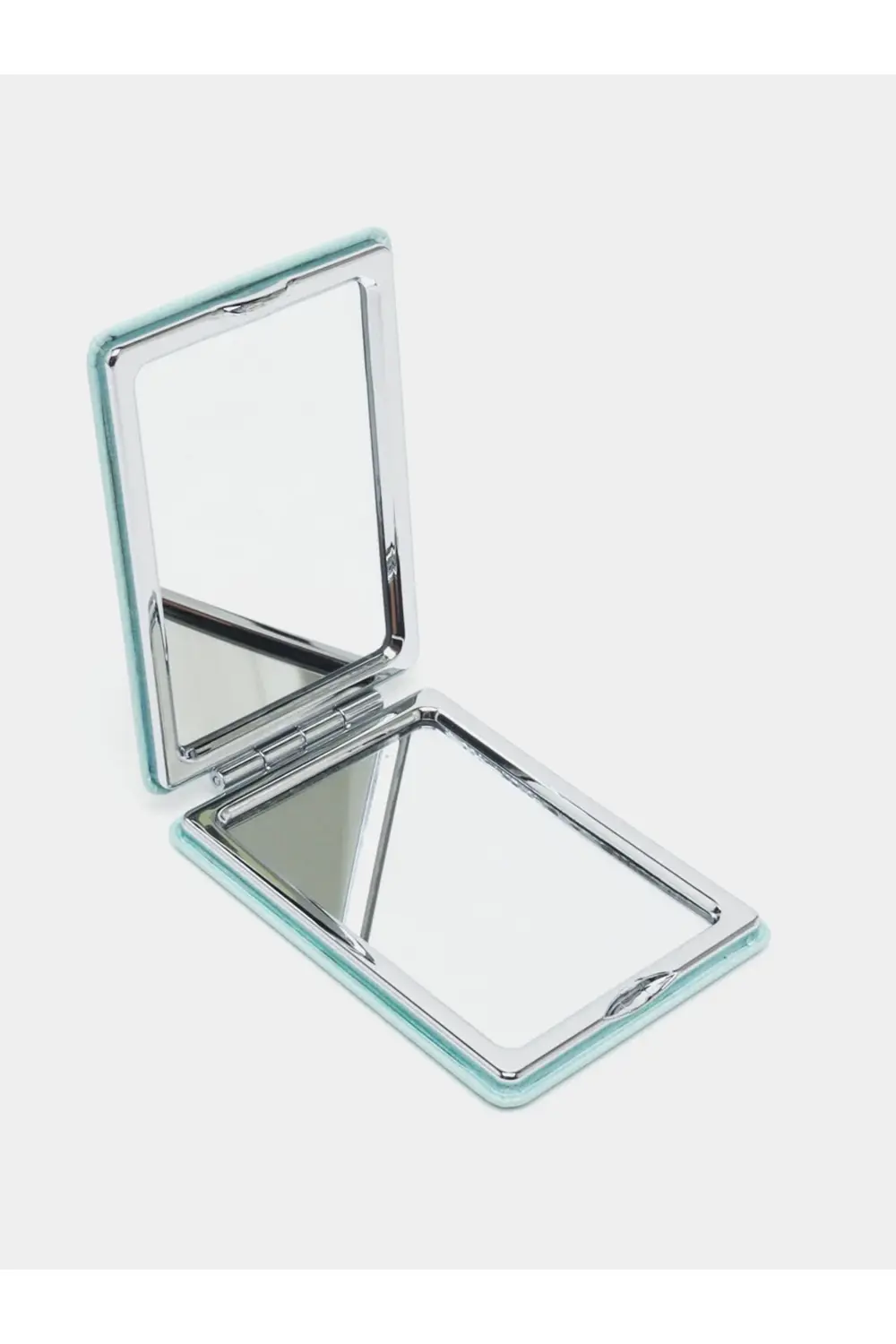 El Aynası - Örgü Motif Desenli Katlanır Makyaj Aynası - Cep, Çant