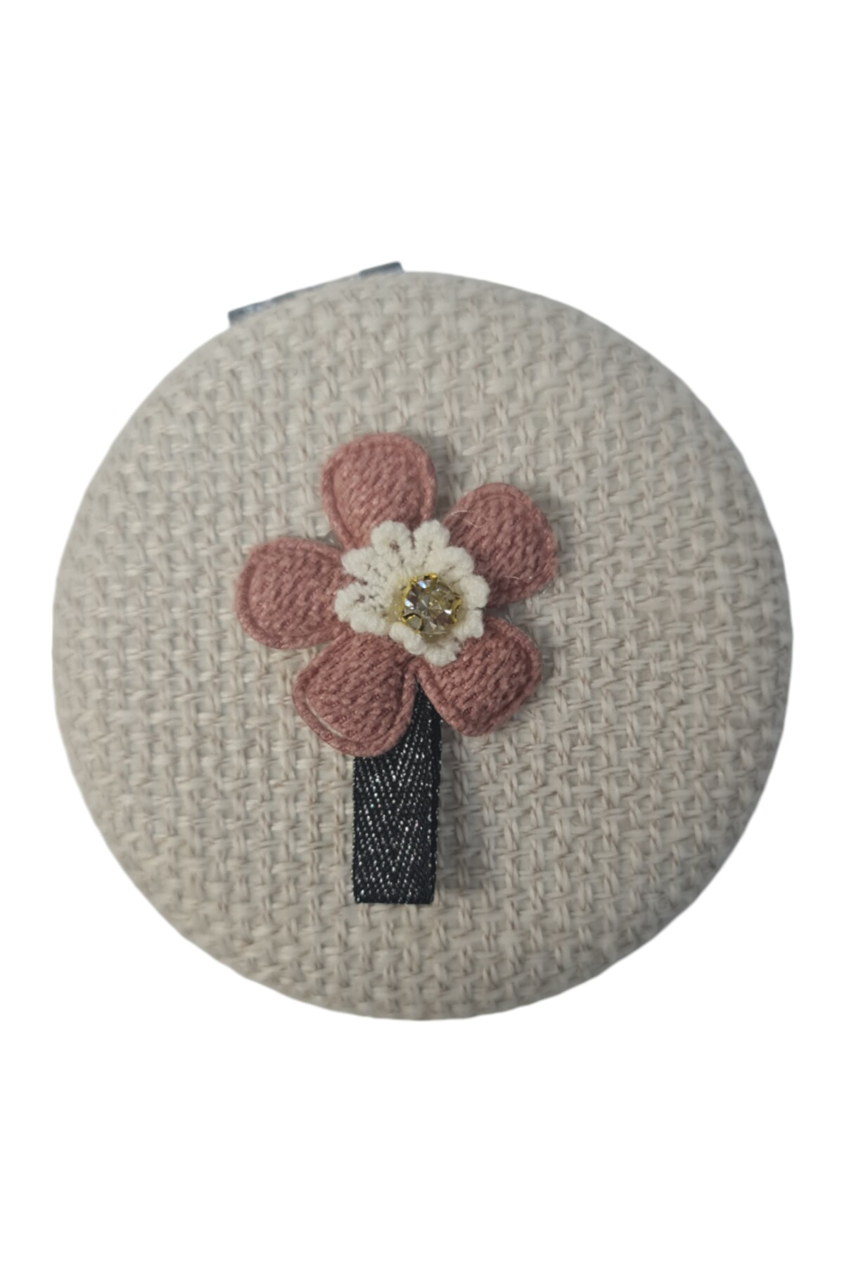 Gigi Panda El Aynası - Örgülü Yuvarlak Katlanır Makyaj Aynası - Cep, Çanta A