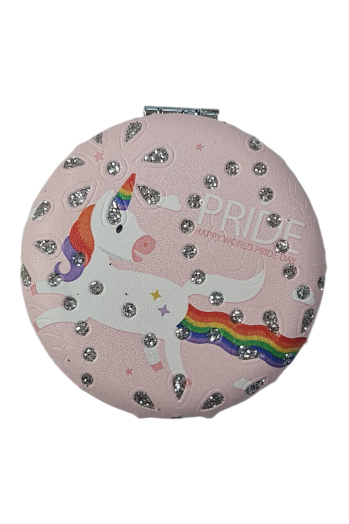 Gigi Panda El Aynası - Unicorn - Tekboynuz Desenli Katlanır Yuvarlak Makyaj