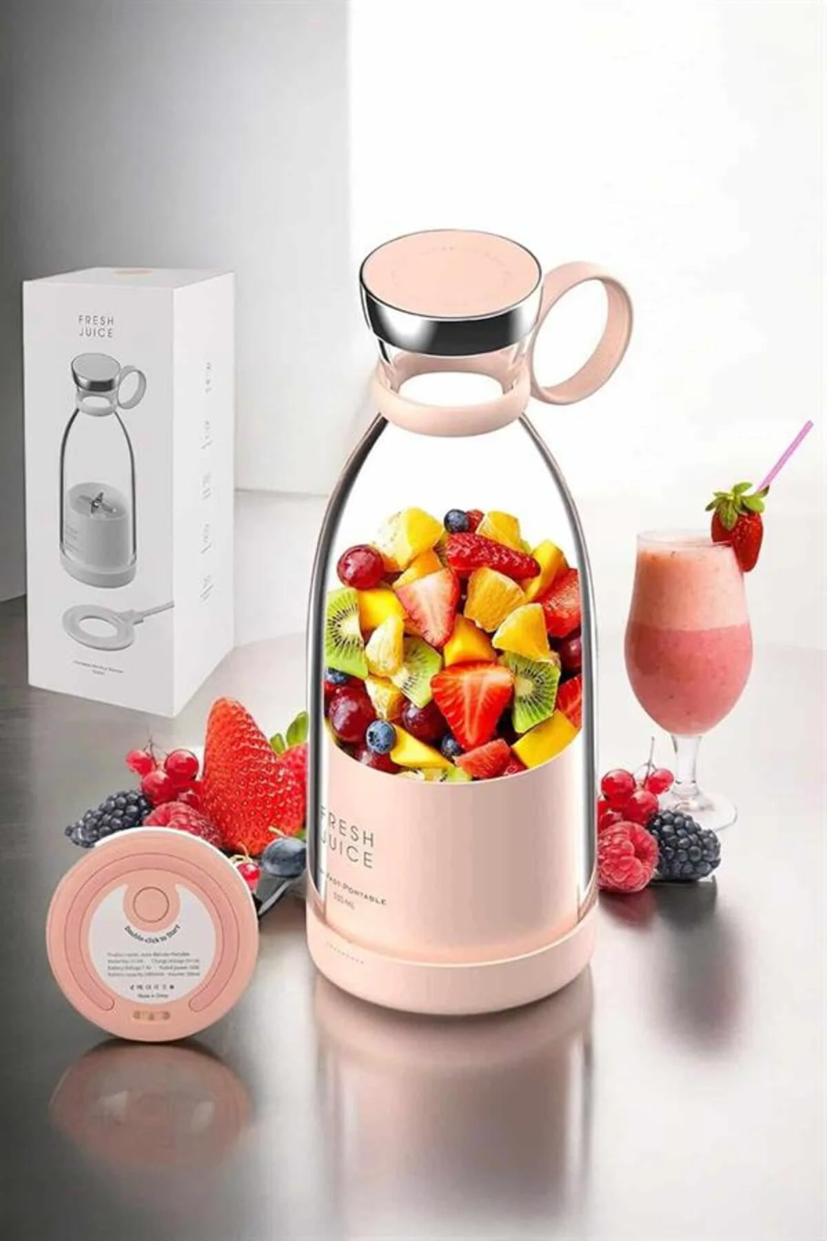 El Blender Taşınabilir Meyve Blender Şarj Edilebilir Taşınabilir 