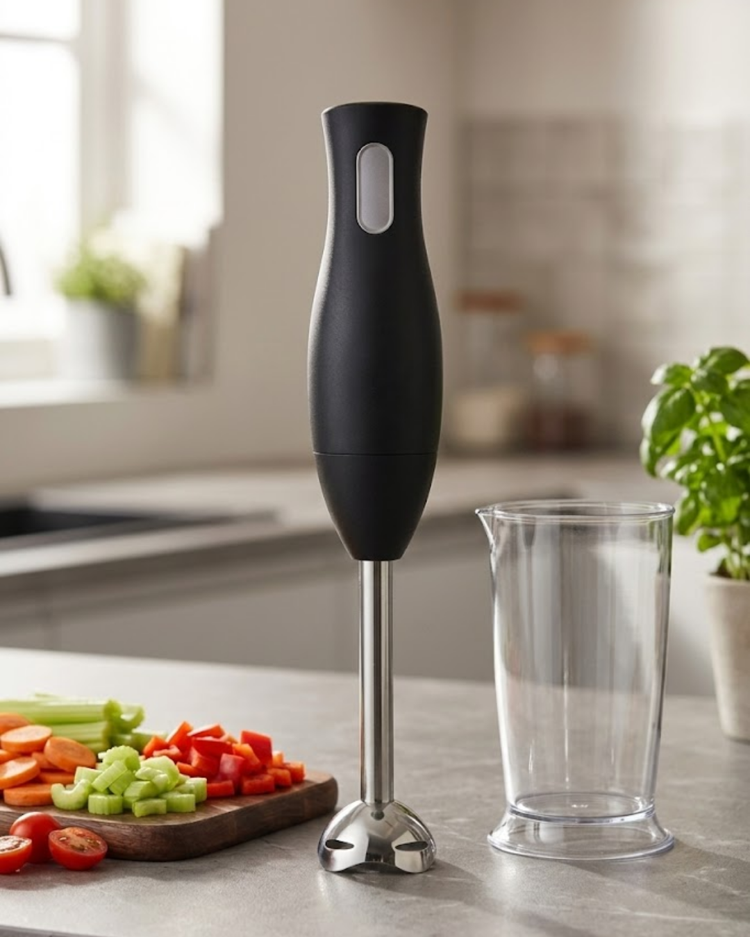 El Blenderı Paslanmaz Çelik Metal Ayaklı Ergonomik Tasarımlı Mutf