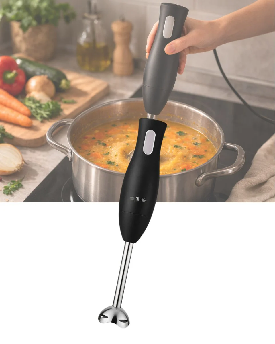 El Blenderı Paslanmaz Çelik Metal Ayaklı Ergonomik Tasarımlı Mutfak Blender - Hızlı ve Pratik Çözüm