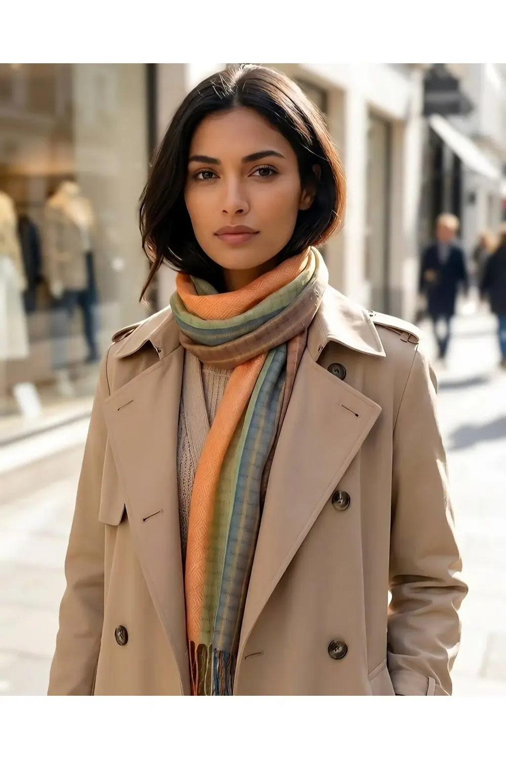 El dokuma floş ipek şal