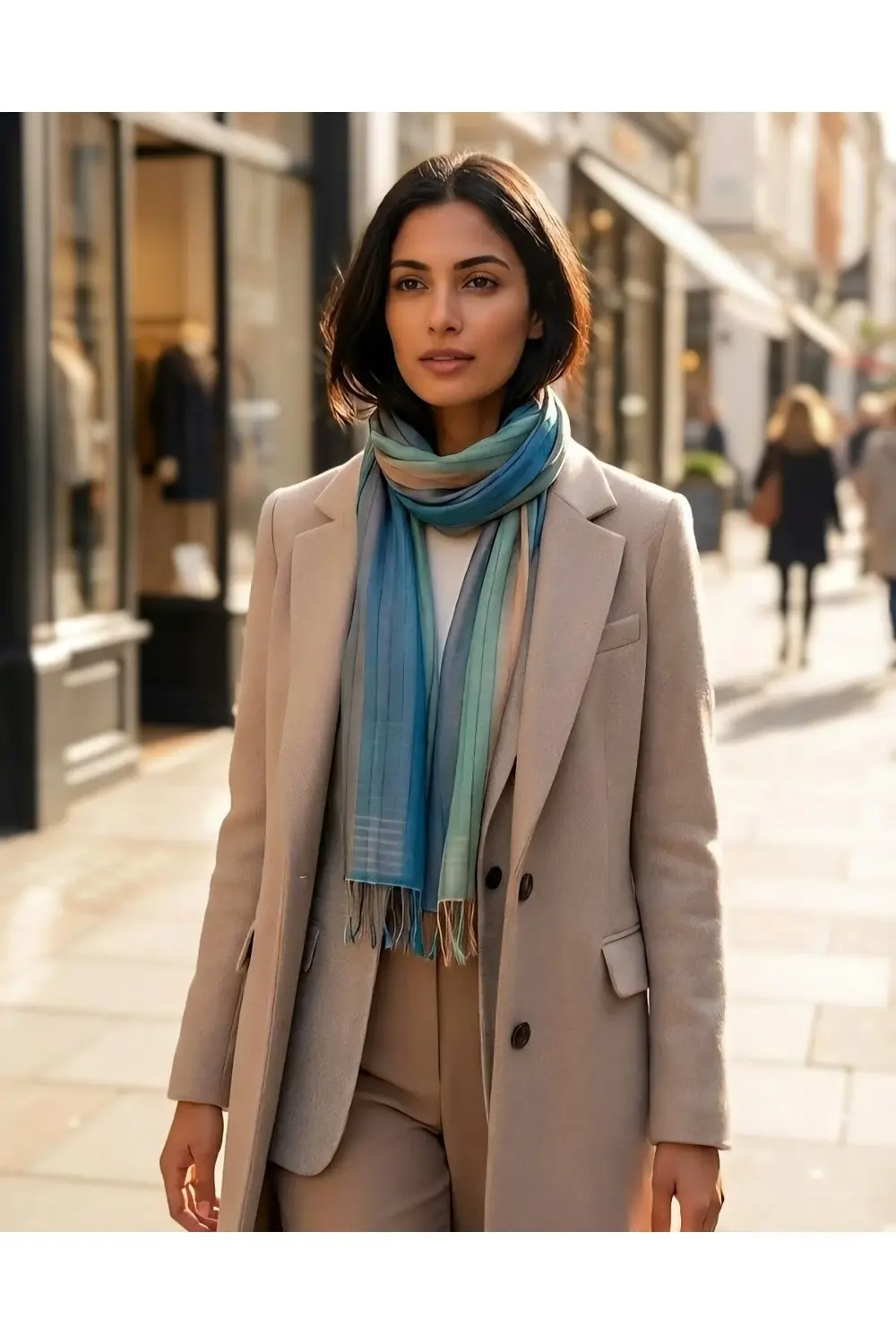 El dokuma floş ipek şal