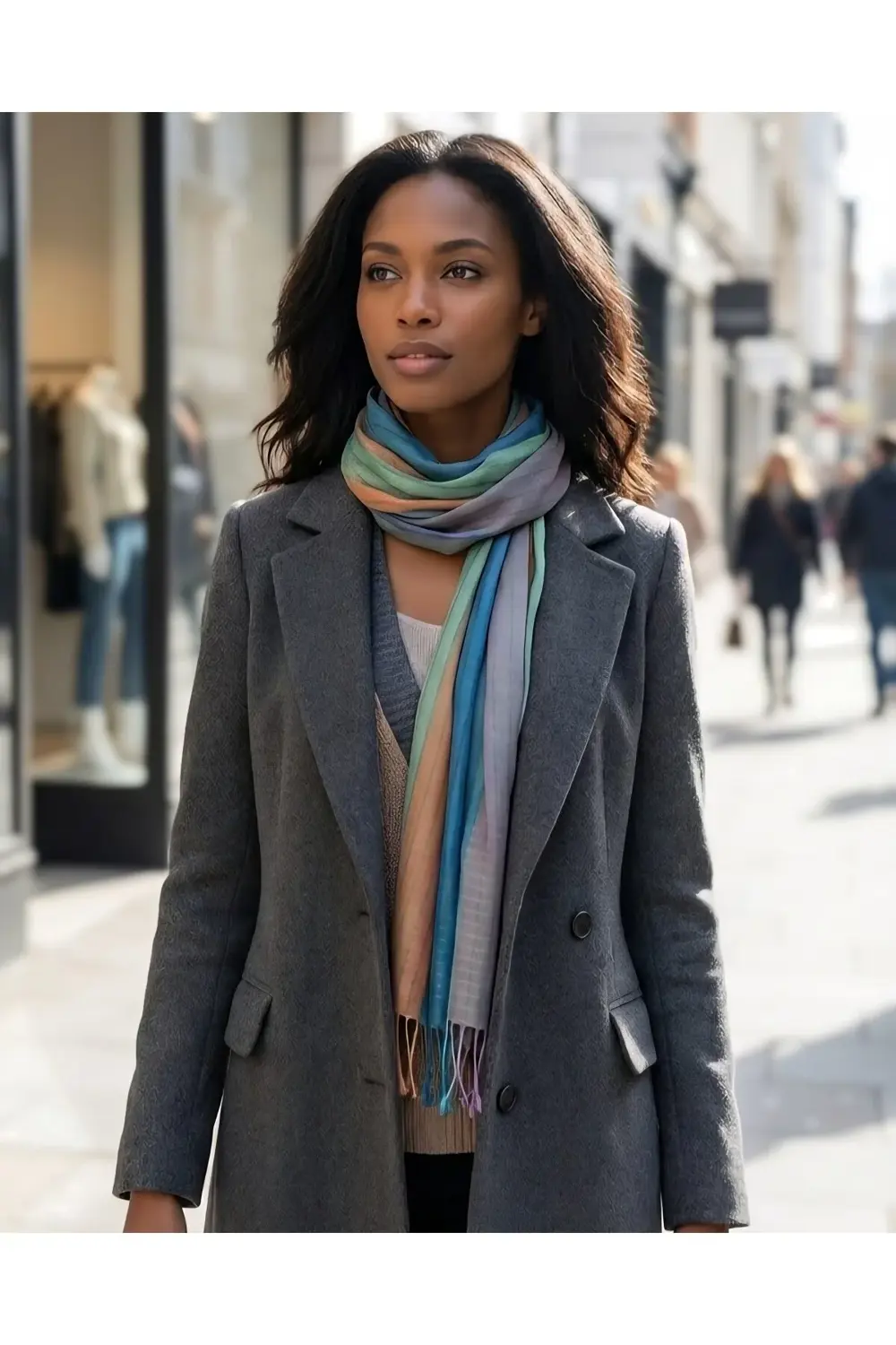 El dokuma floş ipek şal