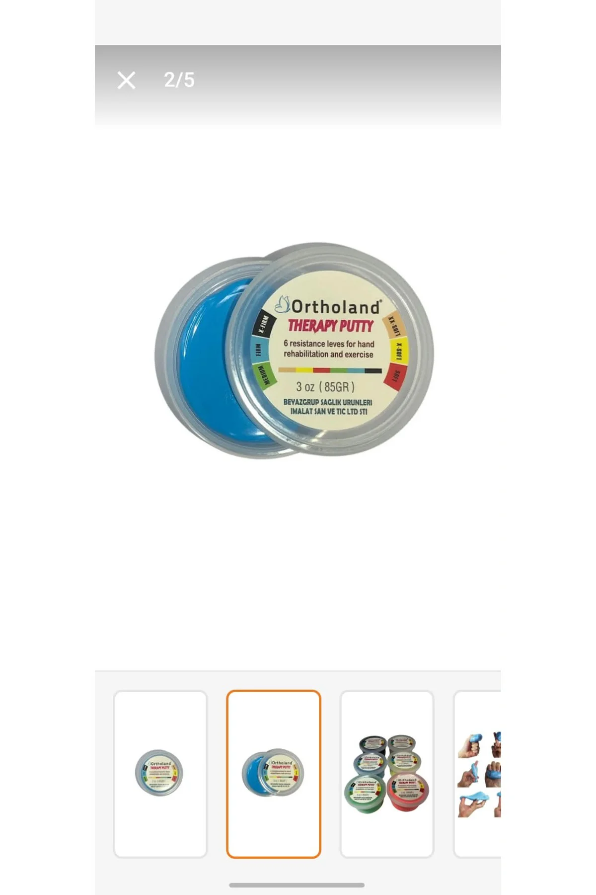 El Egzersiz Hamuru Mavi Çok Sert 85 gr El Egzersiz Hamuru Mavi Çok Sert 85 gr