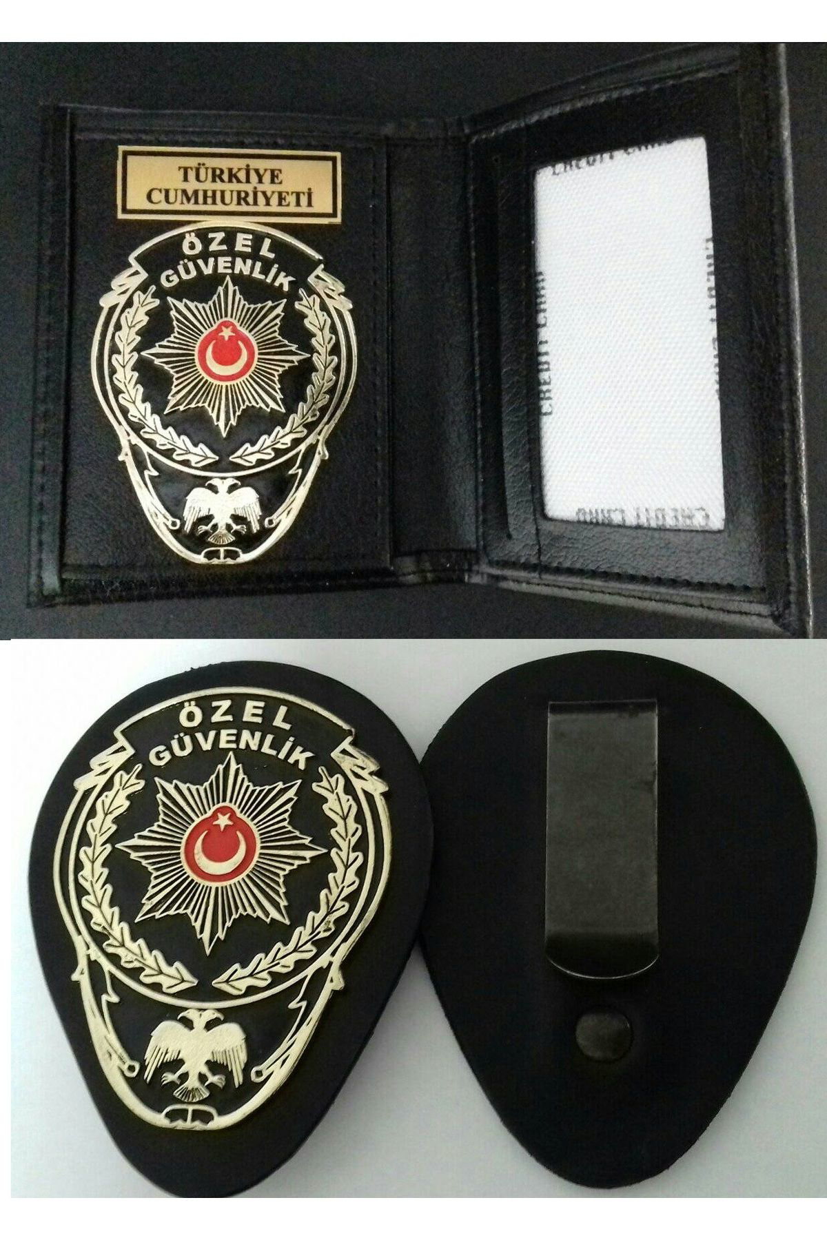 El Emeği Tasarım.özel Güvenlik Rozetli Cüzdanı Ve Kemer Rozeti Sa