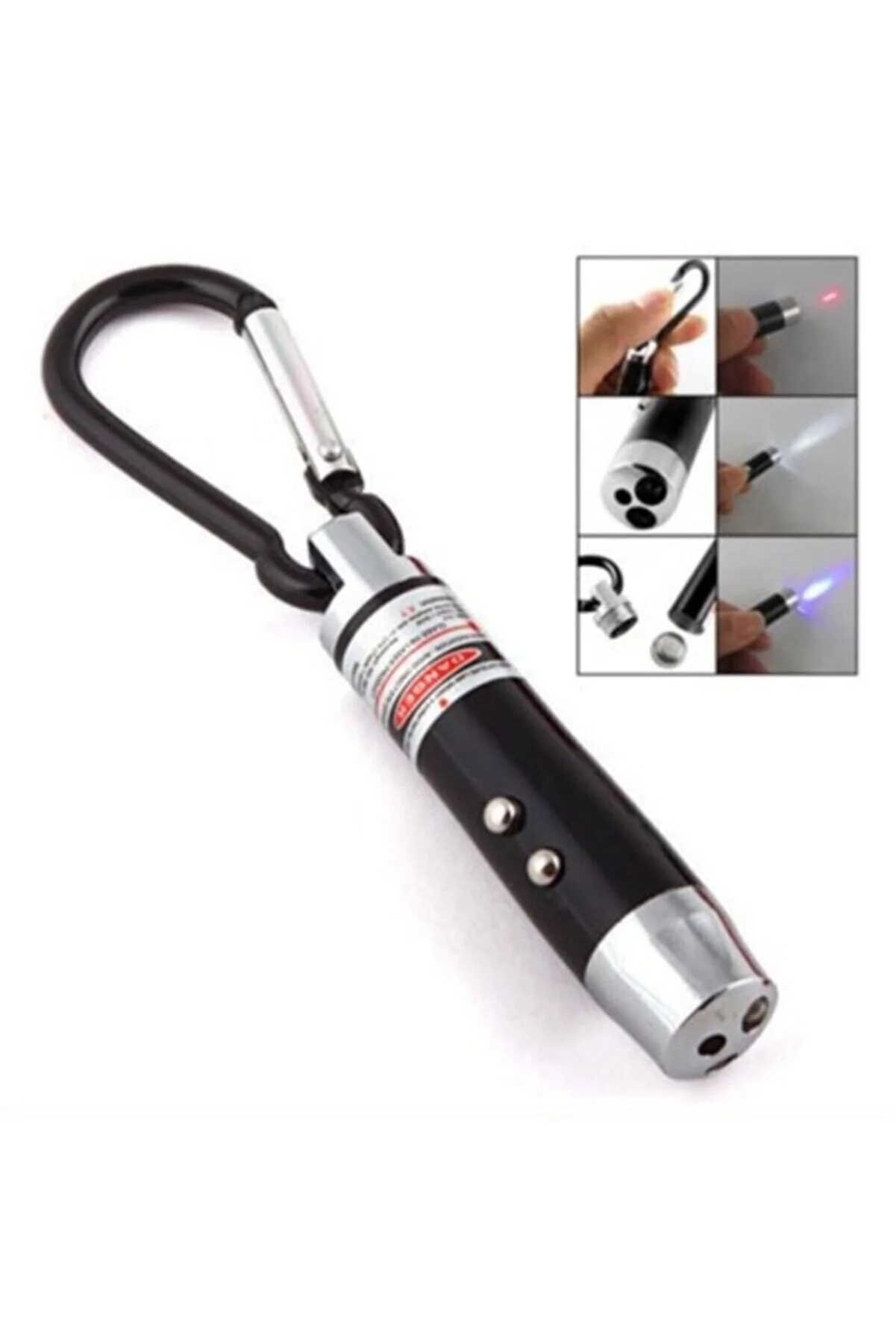 El Feneri Anahtarlık Işıklı Anahtarlık 3 Fonksyonlu Lazer Led Fen