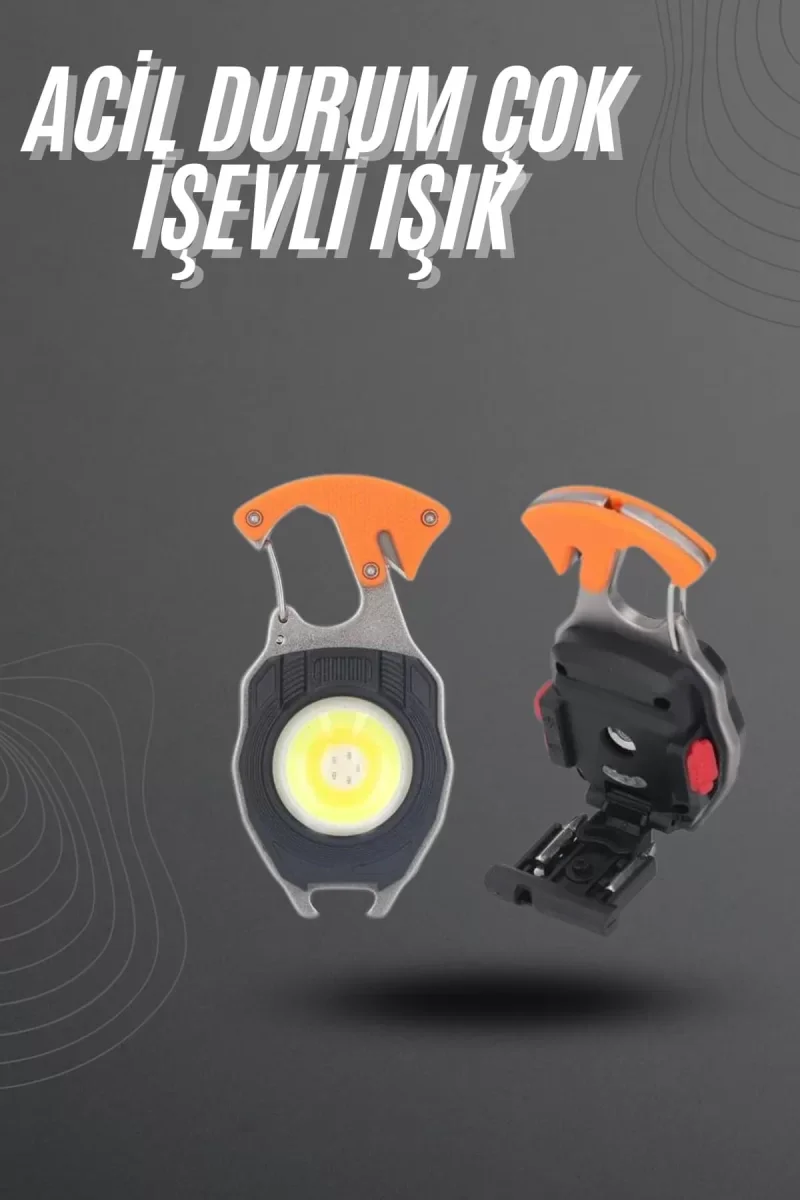 El Feneri LED Anahtarlık Çok Fonksiyonlu Mini Çakmak Özellikli - Lisinya