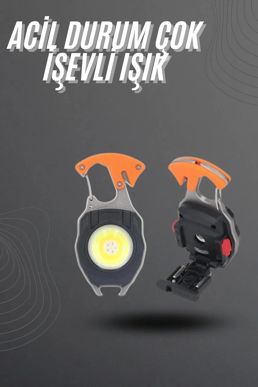 El Feneri Led Anahtarlık Çok Fonksiyonlu Mini Çakmak Özellikli Ço