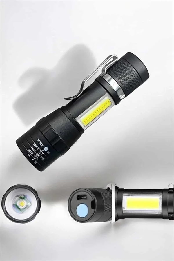 El Feneri Led USB Şarjlı Zoom Mini Led Işık Acil Durum Feneri Fiyatı, Yorumları ve Özellikleri