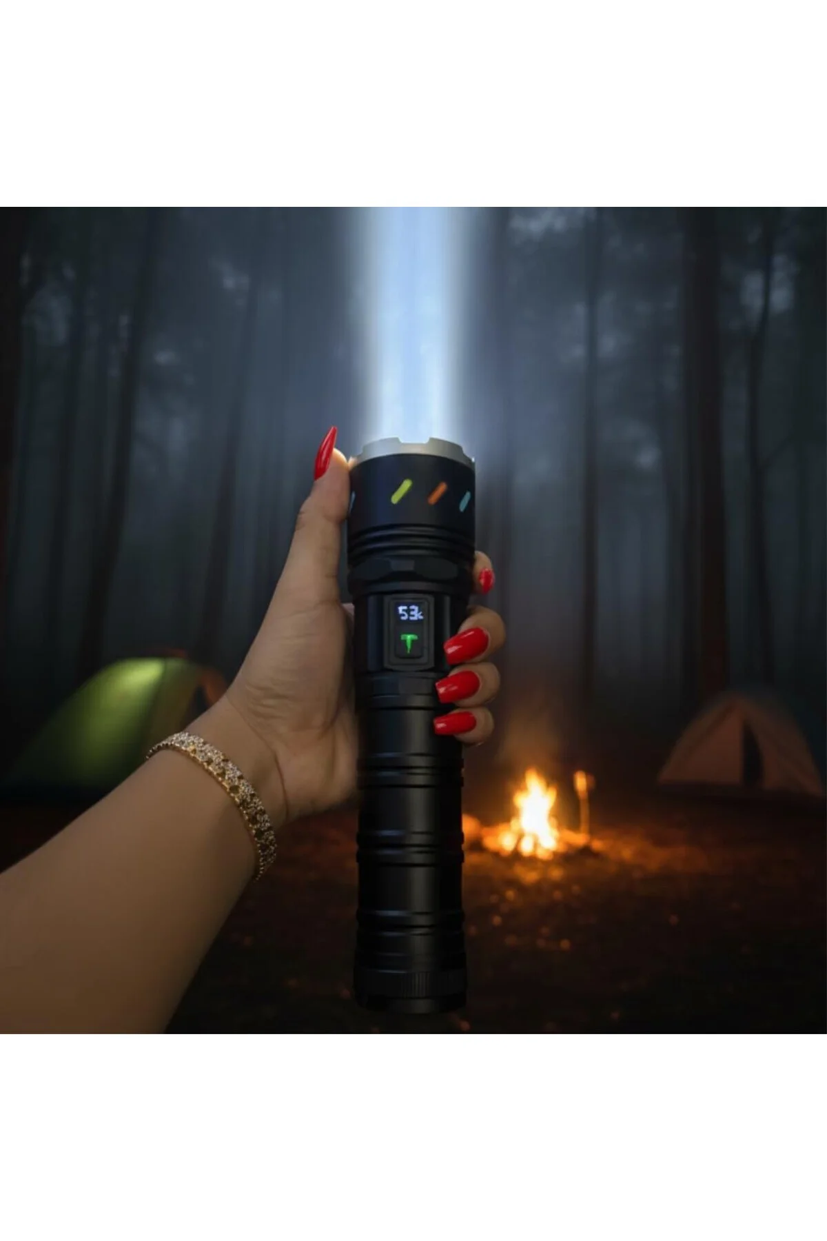 El Feneri Led USB ŞARJLI-Ultra Güçlü Parlak 18.650 7.200 mAh Büyü