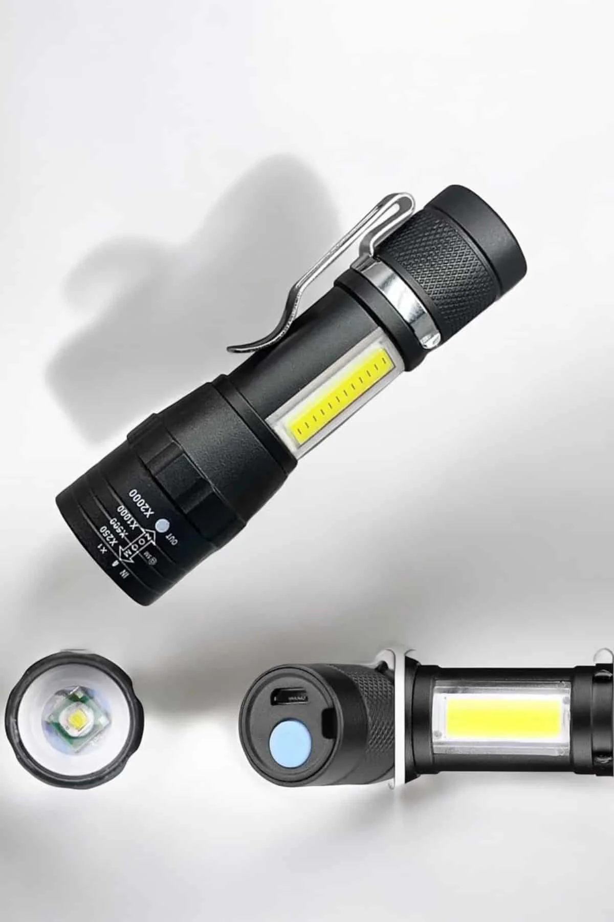 El Feneri Led USB Şarjlı Zoom Mini Led Işık Acil Durum Feneri El Feneri Led USB Şarjlı Zoom Mini Led Işık Acil Durum Feneri