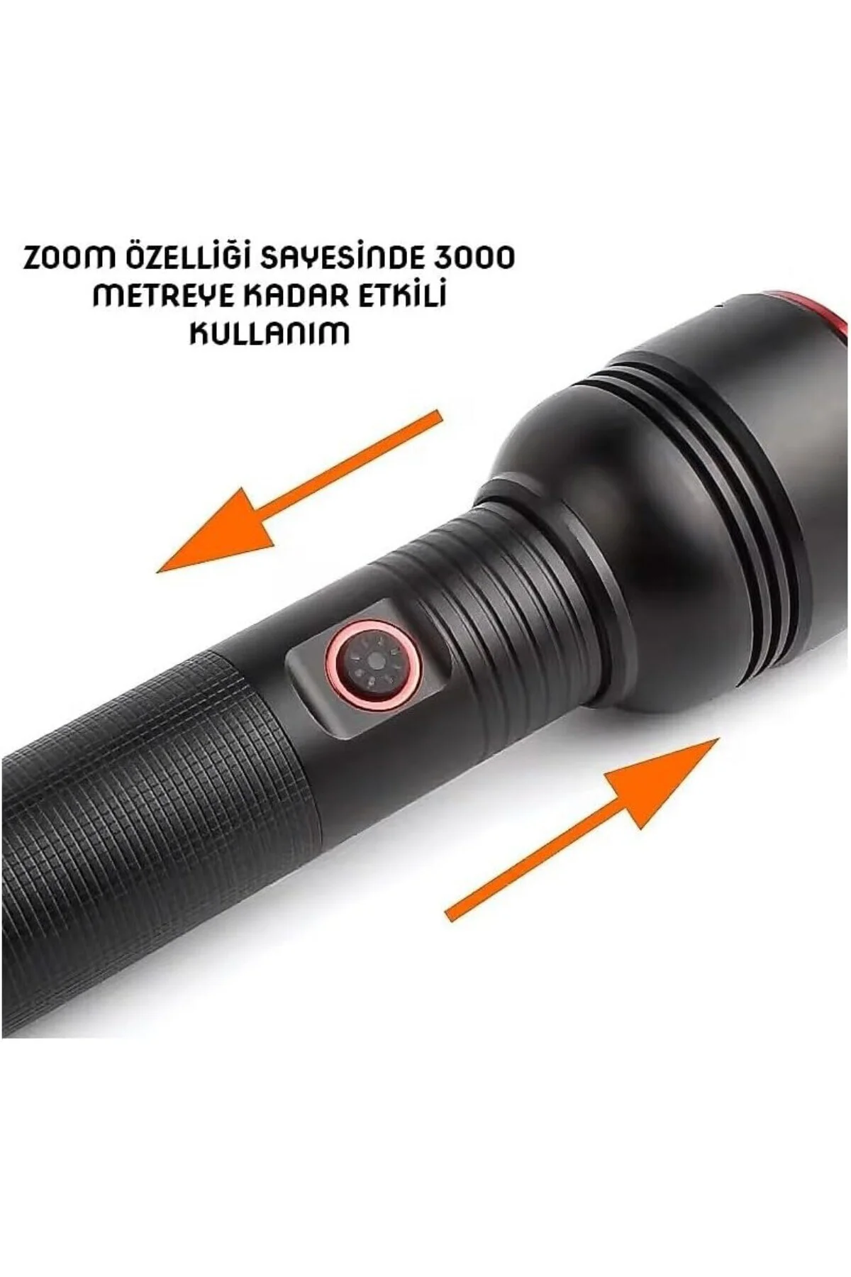 EL Feneri Sarjlı Metal Fener 20W Şarjlı Metal Uzun Menzilli El Fe