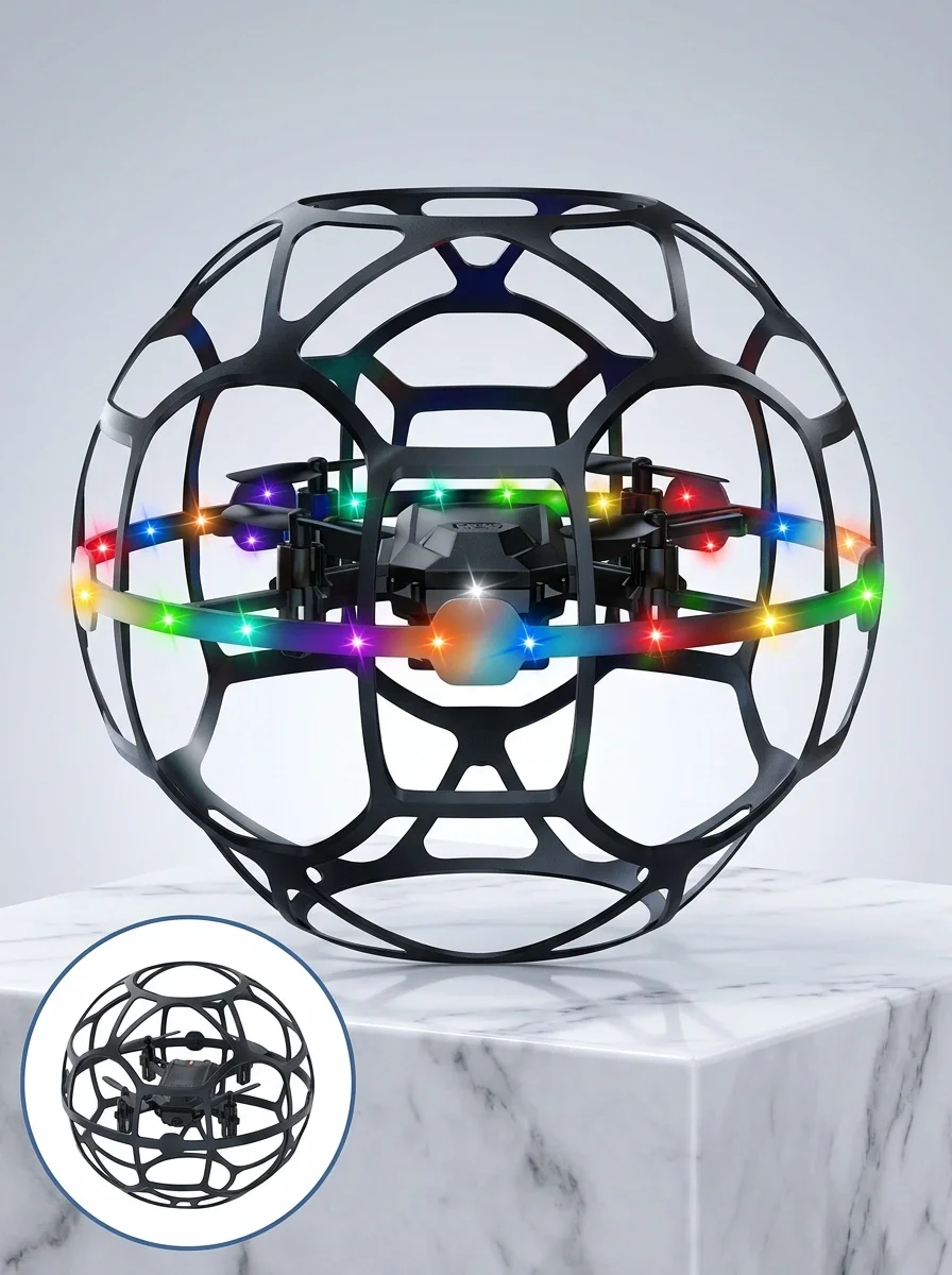 El Hareketi Kontrollü Futbol Topu Tasarımlı Drone LED Işıklı Fiyatı, Yorumları ve Özellikleri