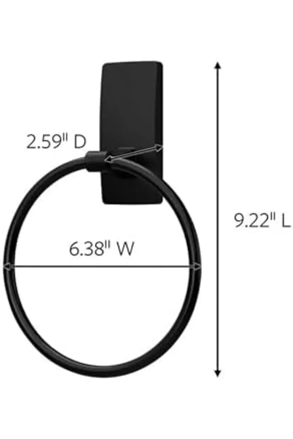El Havlusu Tutacağı, Mat Siyah, Suya Dayanıklı Command Şeritli, P