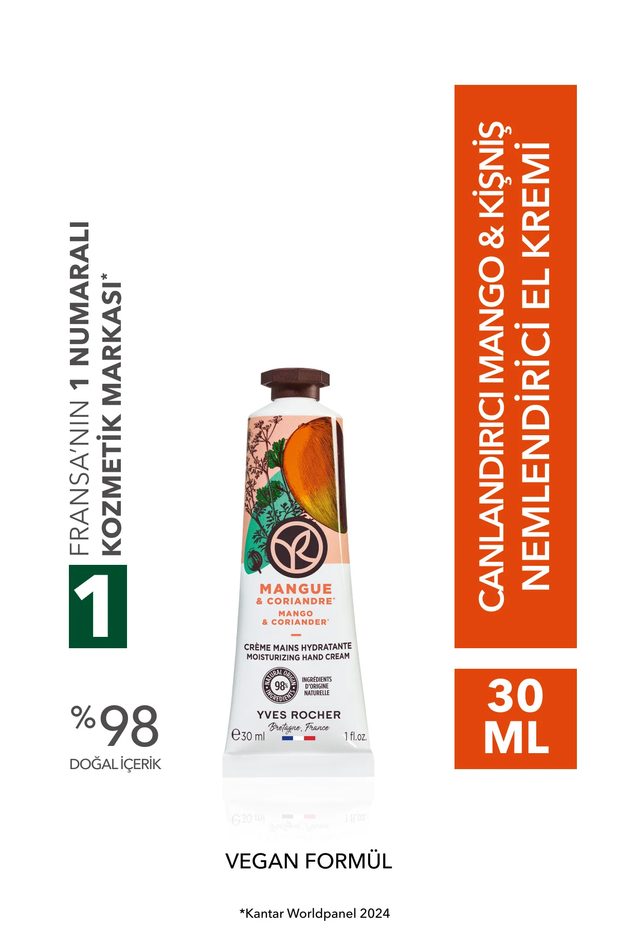 El Kremi- Nemlendirici Besleyici Canlandırıcı Mango Kişniş- Vegan