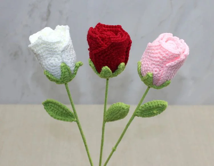 El Örgüsü Tekli Gül Alk4972 - 40 Cm El Yapımı Dekoratif Gül Fiyatı, Yorumları ve Özellikleri