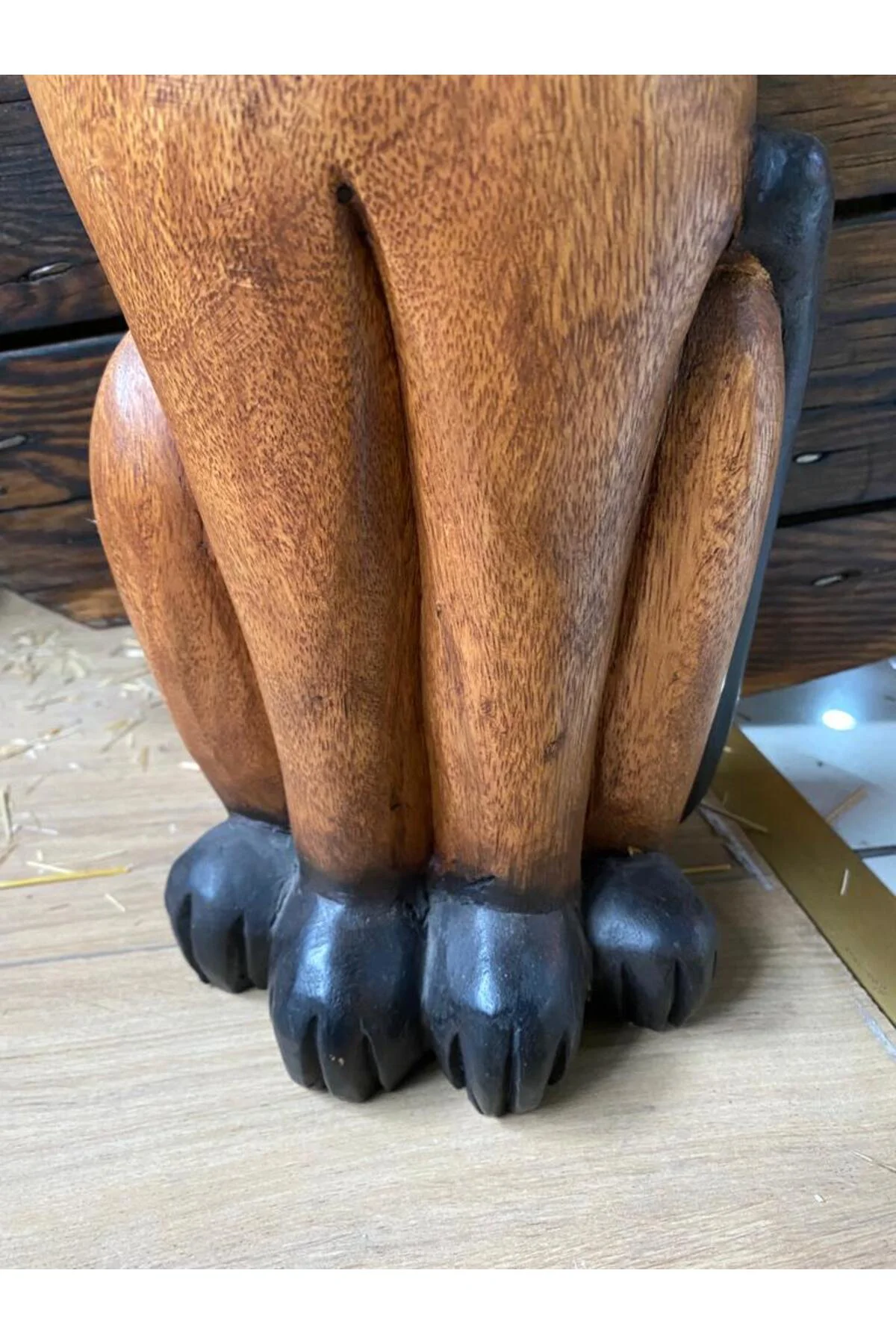El Oyması Dekoratif Ahşap Kedi 63cm El Oyması Dekoratif Ahşap Kedi 63cm