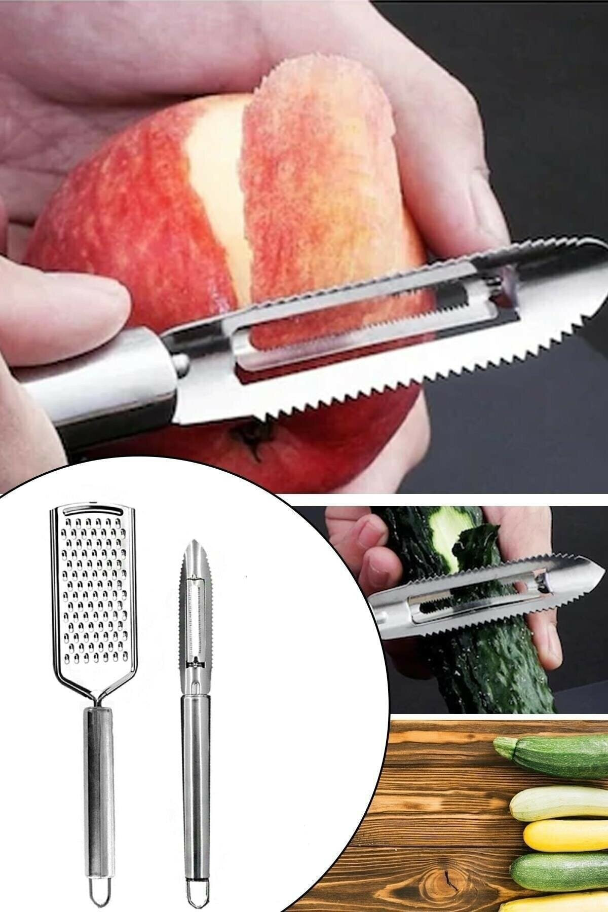 El Rendesi Ve Soyacak Oyacak Seti Kabak Oyucu Patates Soyucu Sebz