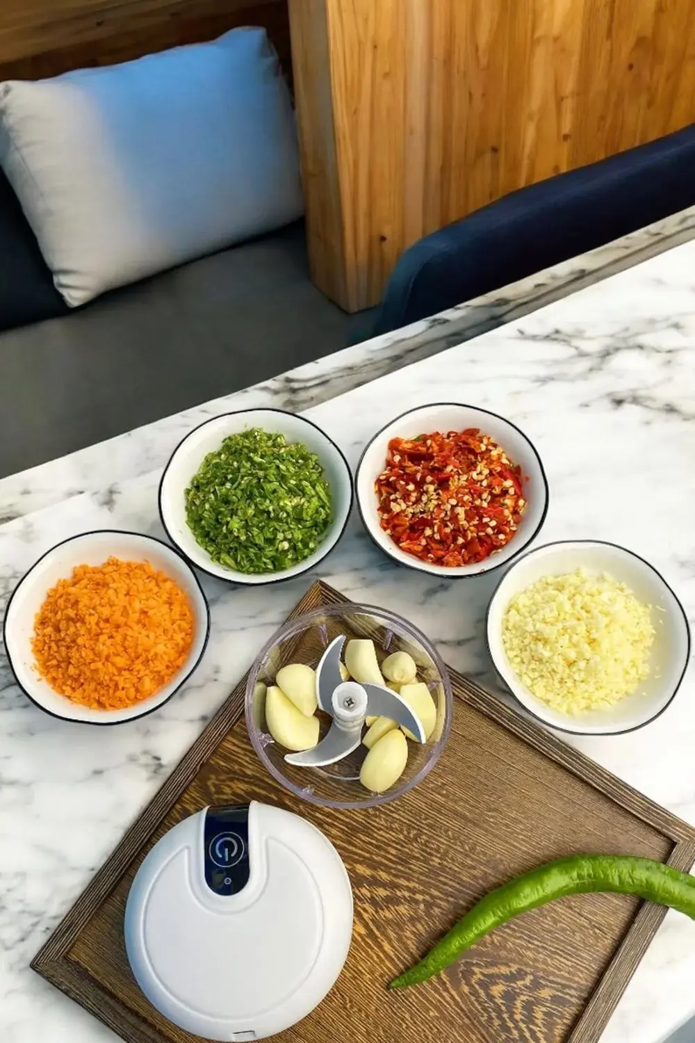 El Rondosu Mini Şarjlı Doğrayıcı Taşınabilir 250 ml