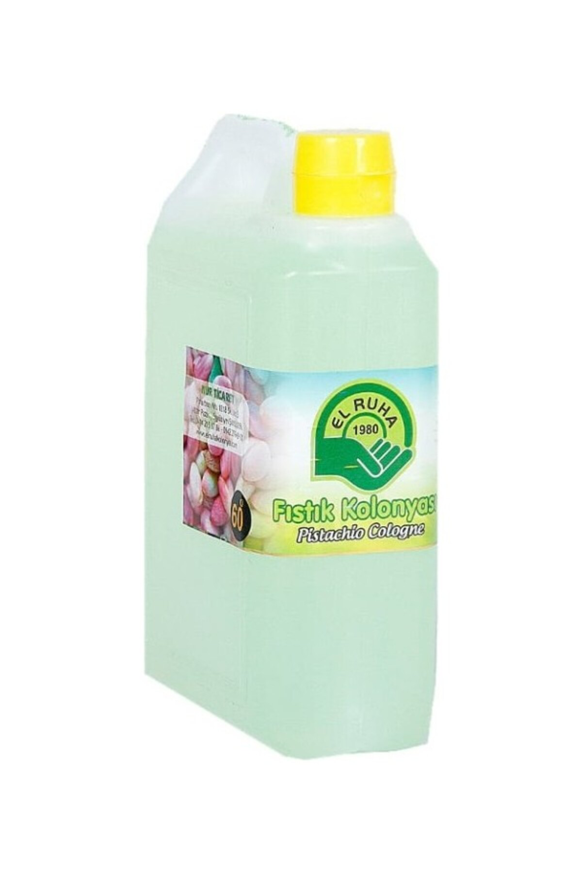 El Ruha Fıstık Kolonyası 60° Çanta (Bidon) 900ML