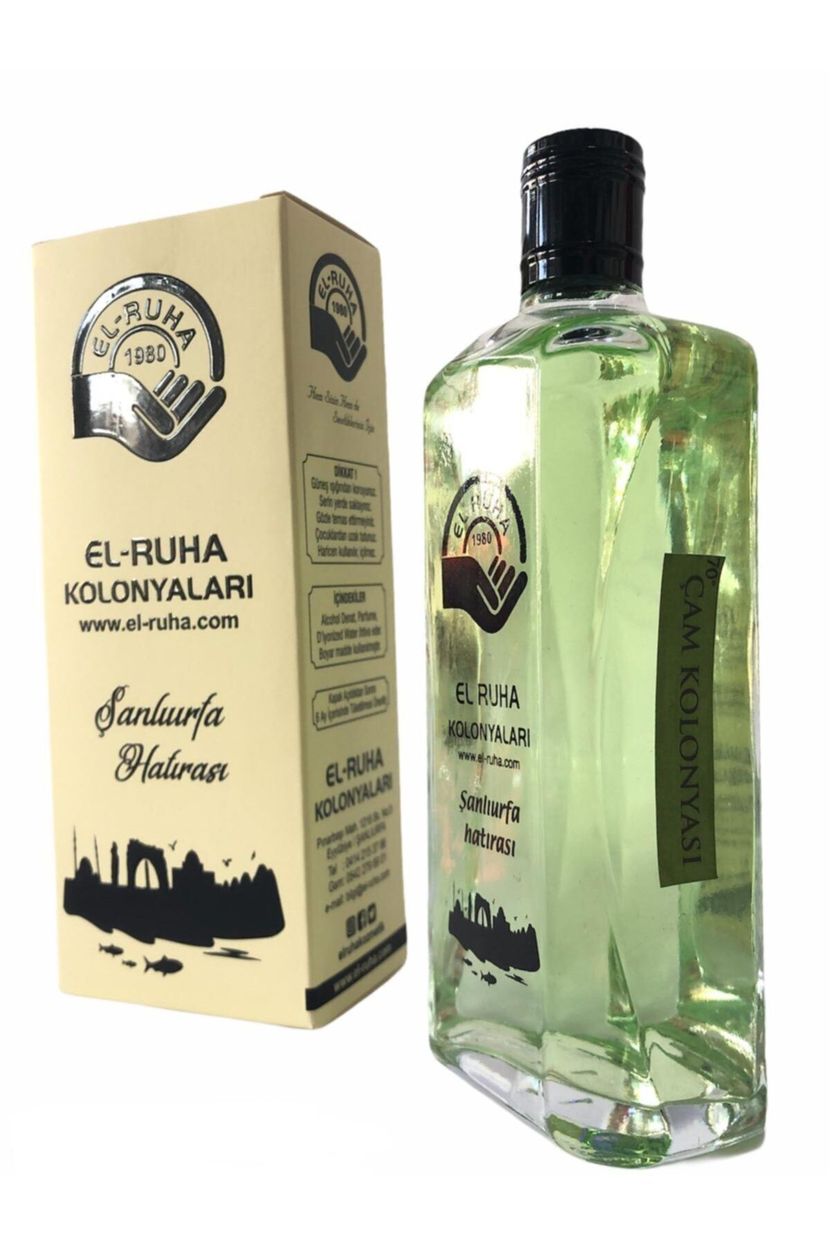 El-ruha Özel Mardin Parfüm Kokulu 70° Kolonya 300ml Özel Baskılı 