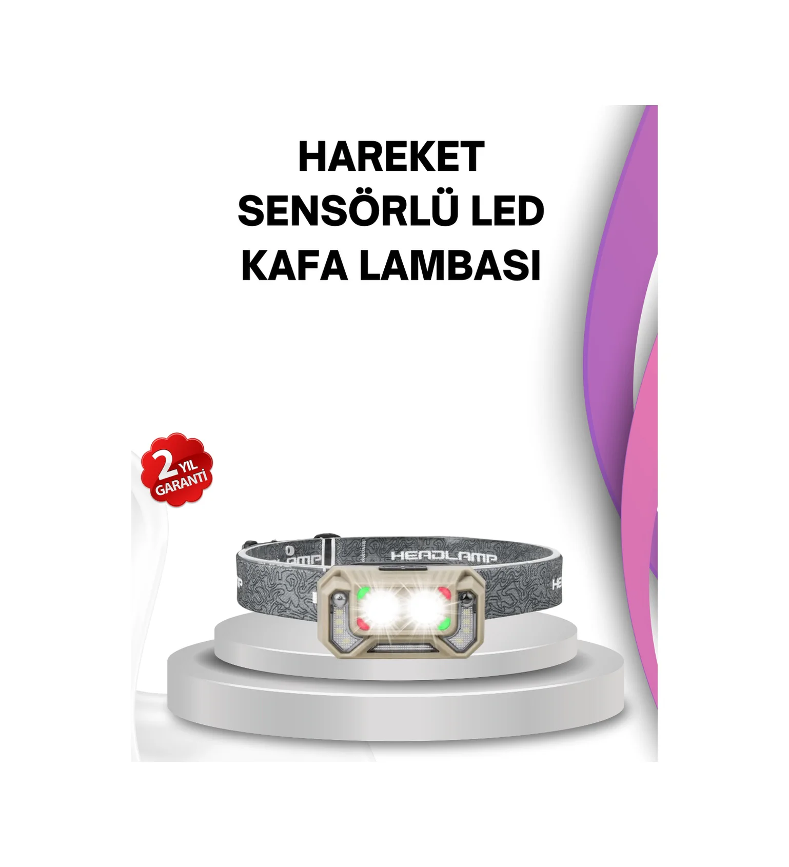 El Sallama Sensörlü Led Far Ayarlanabilir Işık Açısı - Lisinya Diğer