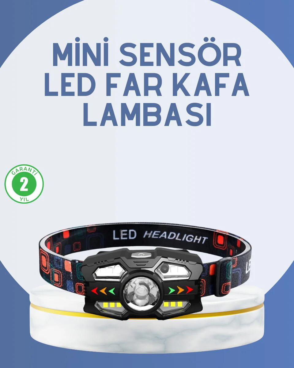 El Sensörlü LED Kafa Lambası - Suya Dayanıklı Şarjlı Outdoor Far | Northcity
