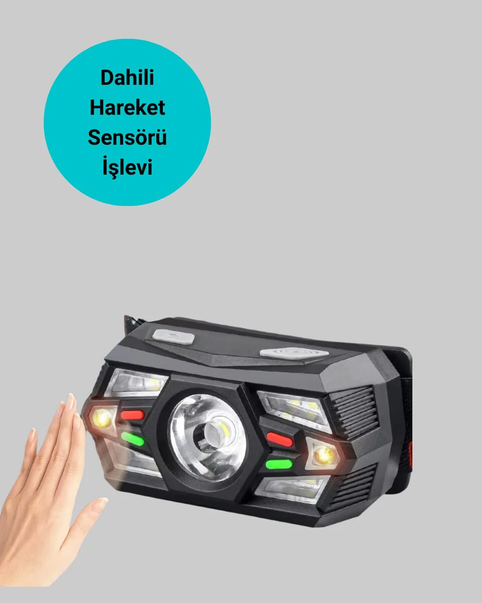 El Sensörlü LED Kafa Lambası - Suya Dayanıklı Şarjlı Outdoor Far | Northcity