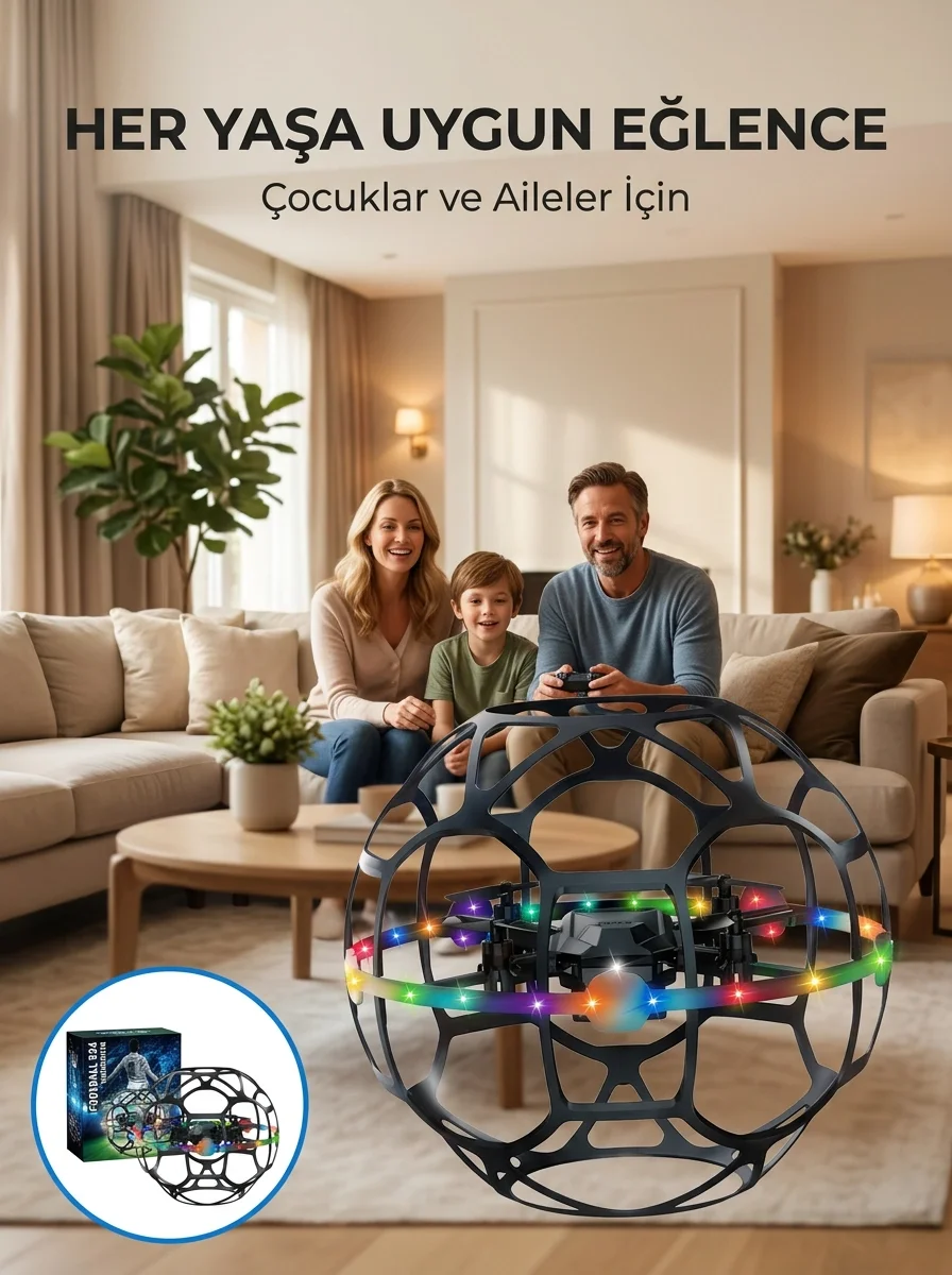 El Sensörlü Uçan Top Drone Çocuklar İçin LED Işıklı Eğlence Oyuncağı Fiyatı, Yorumları ve Özellikleri