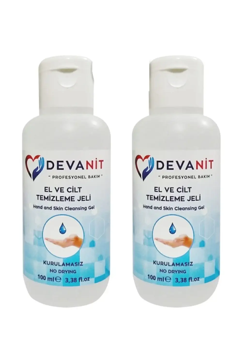 El Temizleme Jeli 2x100 ml Dezenfektan Jel Virüse Karşı Etkili Ko