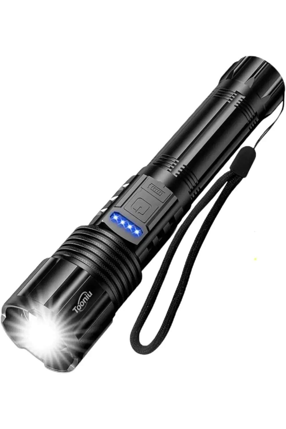 El USB IPX-6 Su Geçirmez Zoom Taktik El Işığı Kamp Balıkçılık Yür