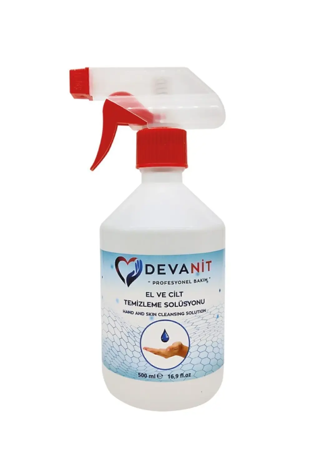 El Ve Cilt Temizleme Solüsyonu 500 ml Dezenfektan Sprey Virüse Ka