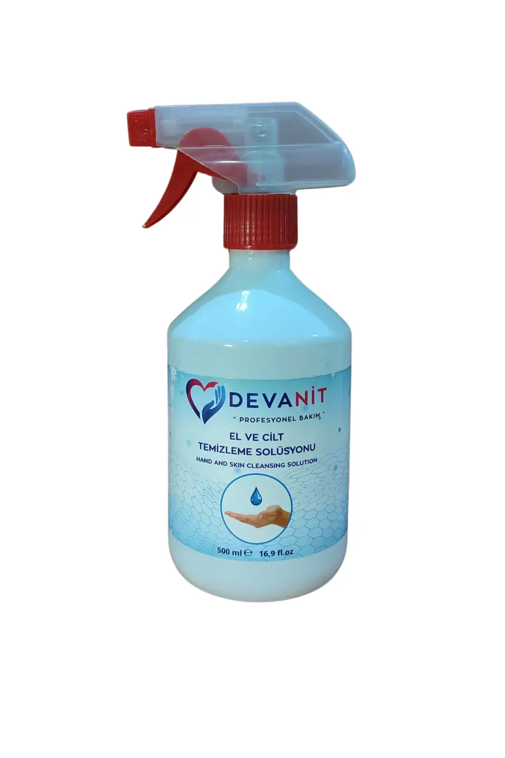 El Ve Cilt Temizleme Solüsyonu 500 ML + Hijyenik Jel 50 ML Dezenf