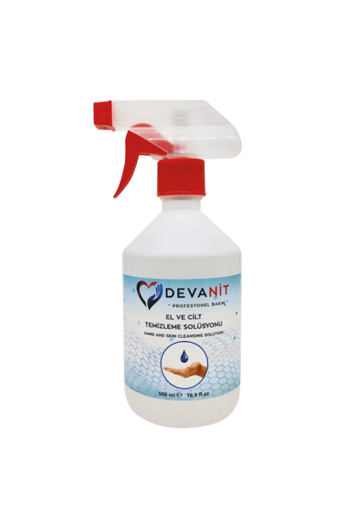 El Ve Cilt Temizleme Solüsyonu 500 ML + Hijyenik Jel 50 ML Dezenf