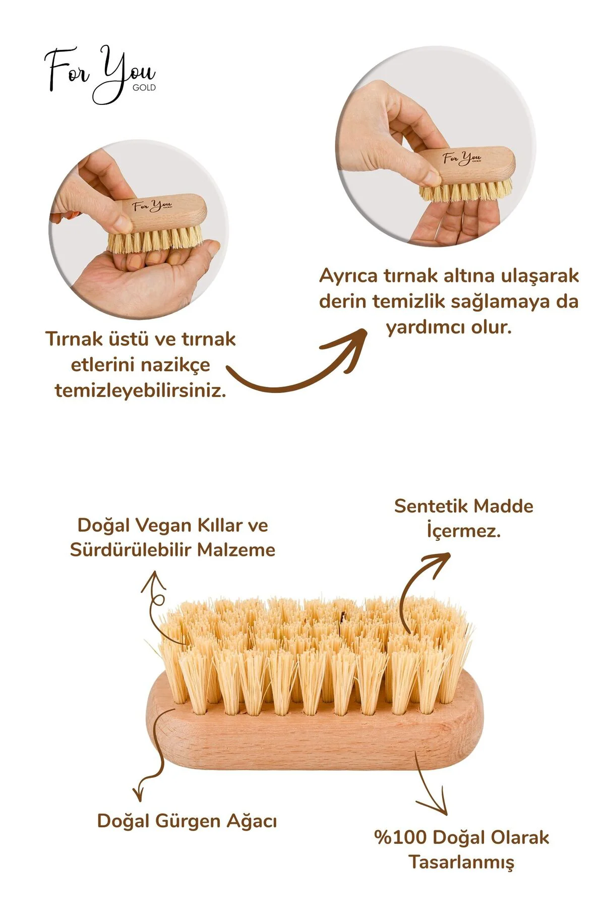 El Ve Tırnak Bakımı Fırçası Manikür Ve Pedikür At Kılı Tırnak Fır