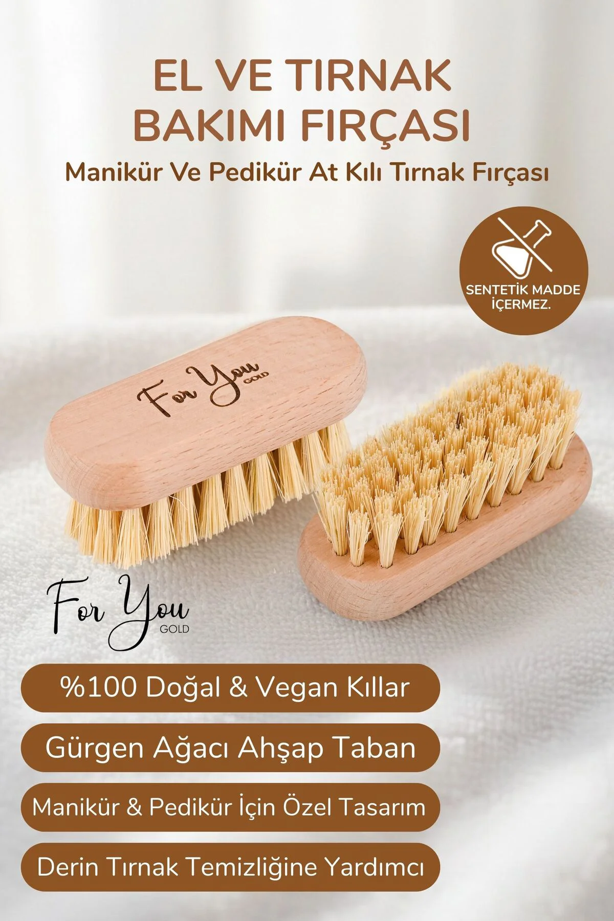 El Ve Tırnak Bakımı Fırçası Manikür Ve Pedikür At Kılı Tırnak Fır