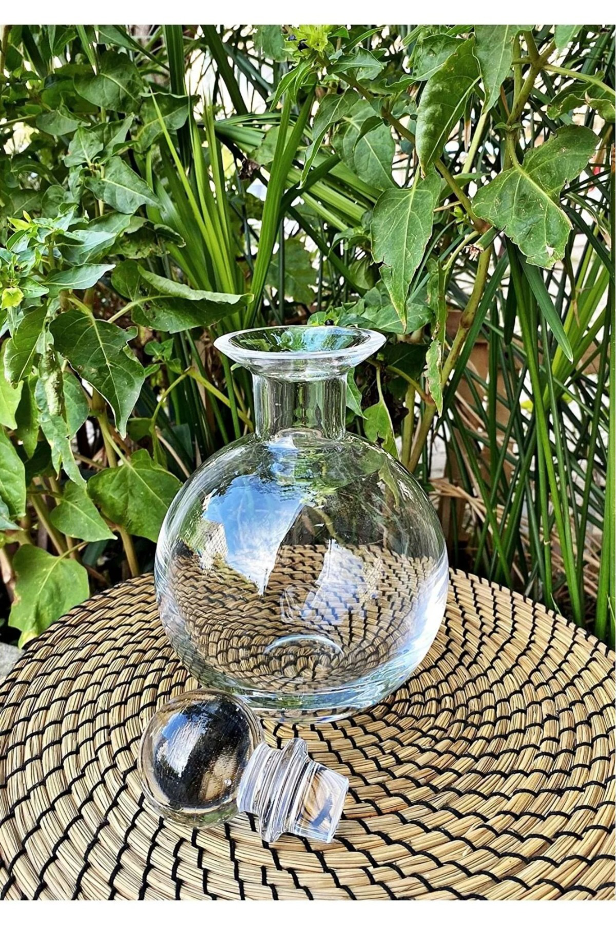 Elif Aksesuar El Yapımı Cam Alaçatı Karaf Sürahi 15,5X25cm